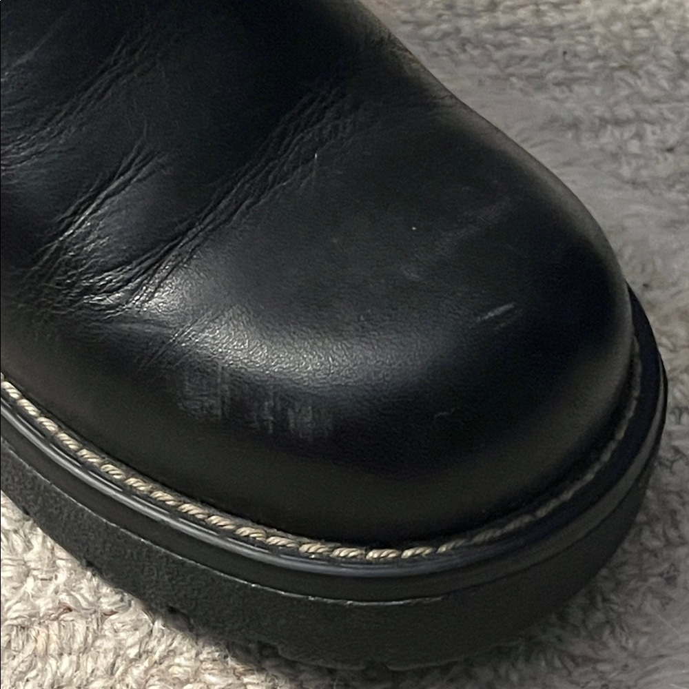 HARLEY-DAVIDSON 🏍️ 9” BLACK LEATHER MOTO BIKER MOTORCYCLE ZIP-UP RIDING BOOTS 10 - Picture 6 of 14